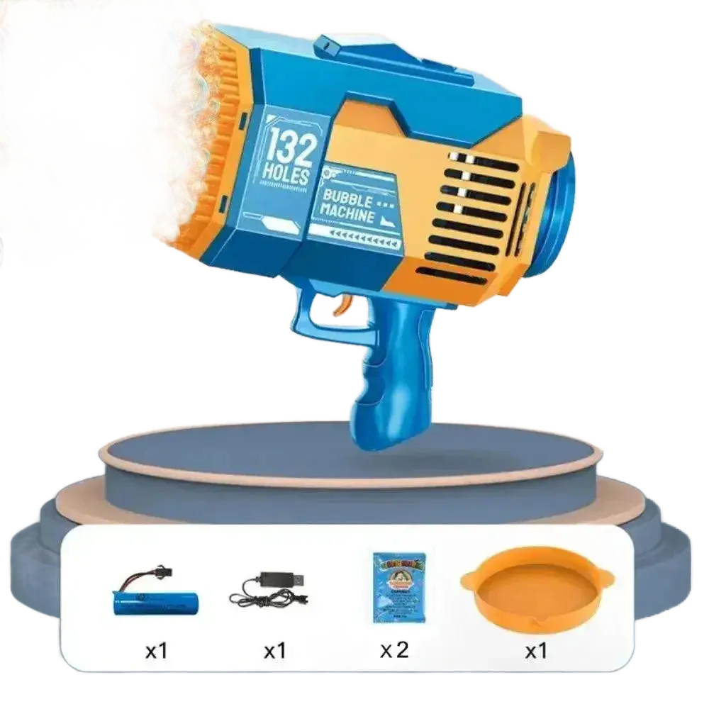 132 Holes Bubble Gun Rocket Bubbles Machine Gun Shape.