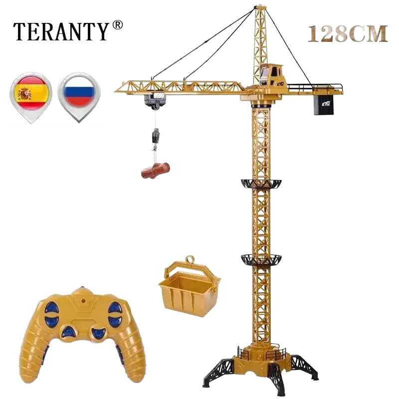 2.4G Remote Control Crane Kids RC Tower 6CH Construction Toy.