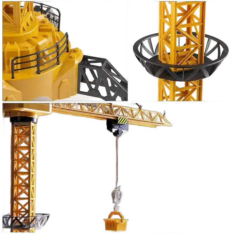2.4G Remote Control Crane Kids RC Tower 6CH Construction Toy.