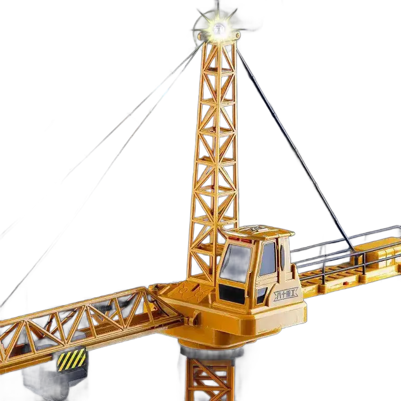 2.4G Remote Control Crane Kids RC Tower 6CH Construction Toy.