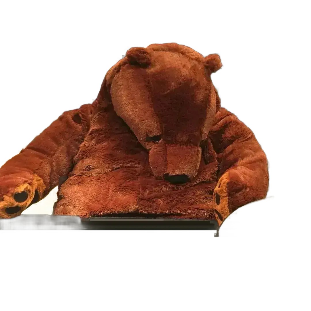 40cm -100cm Simulation DJUNGELSKOG Brown Bear Plush Toy.