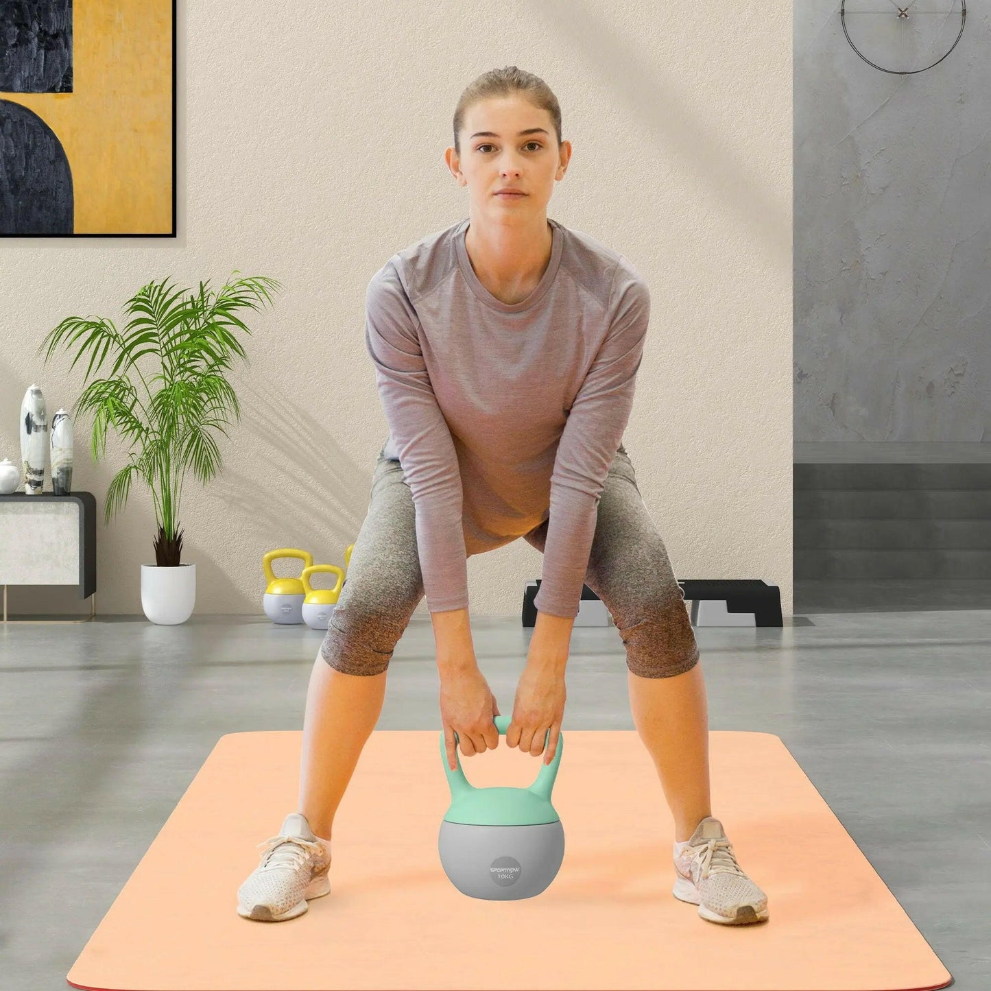 2 X 10kg Soft Kettlebell With Non-Slip Handle For Home Gym.