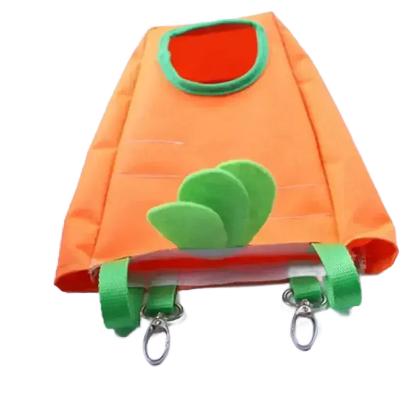 Carrot-Shape Hay Feeder For Guinea Pig Bunny Food Rack.