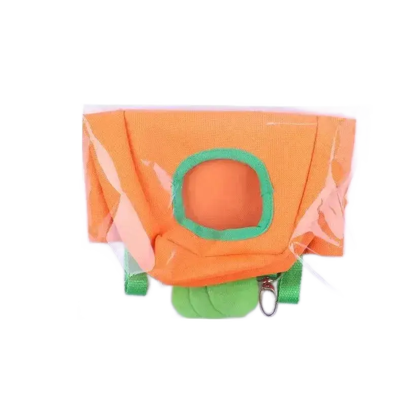 Carrot-Shape Hay Feeder For Guinea Pig Bunny Food Rack.