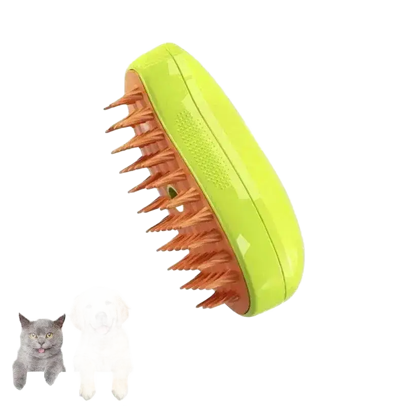 Cat Dog Steamy Brush Electric Sprayer 3 in 1 Grooming Tool.