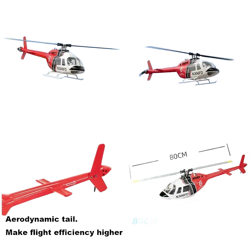 FLY WING Bell 206 V3 RC Helicopter RTF PNP 6CH Brushless Motor.