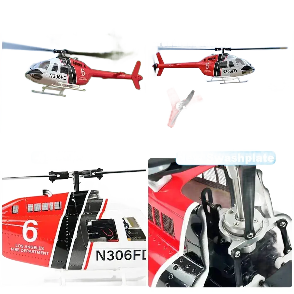 FLY WING Bell 206 V3 RC Helicopter RTF PNP 6CH Brushless Motor.