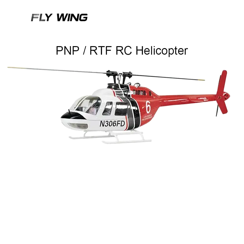 FLY WING Bell 206 V3 RC Helicopter RTF PNP 6CH Brushless Motor.