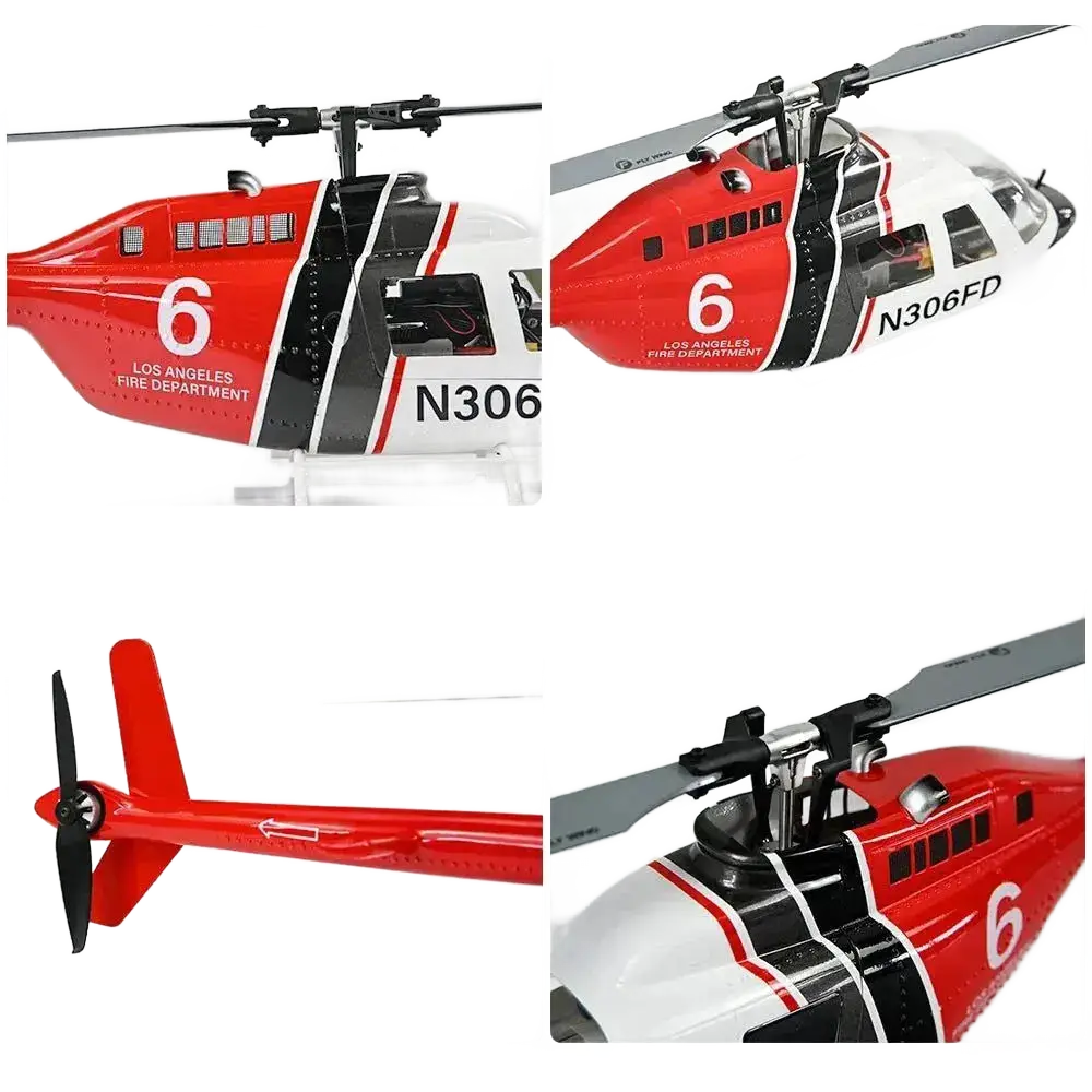 FLY WING Bell 206 V3 RC Helicopter RTF PNP 6CH Brushless Motor.
