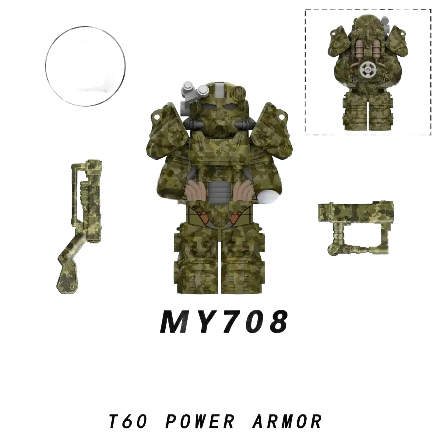 Fallout Games Bricks Space Wolves Marine Action Figure Toy.