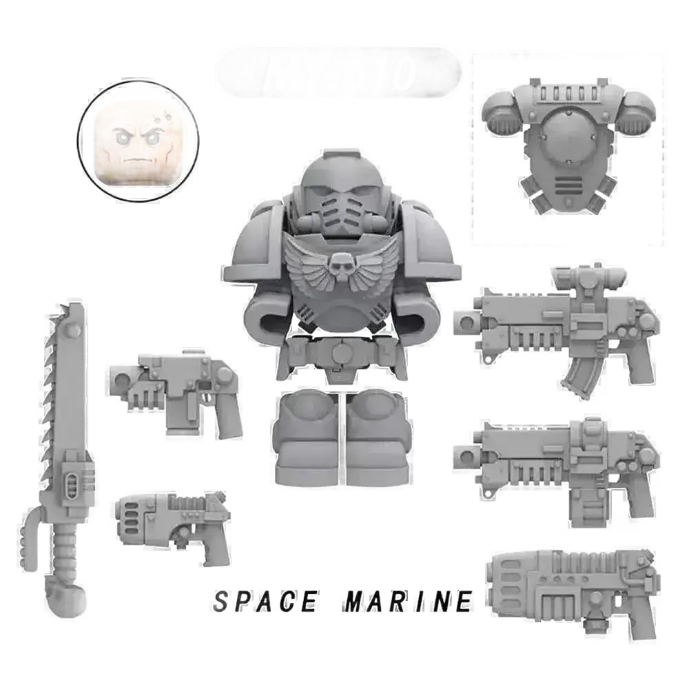 Fallout Games Bricks Space Wolves Marine Action Figure Toy.