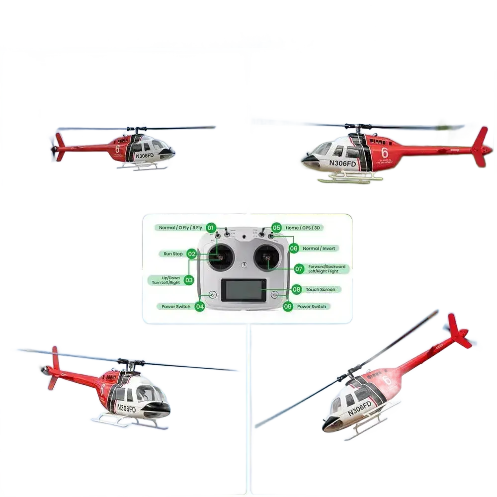 Flywing Bell 206 RC Helicopter V3 6CH GPS Altitude Hold.