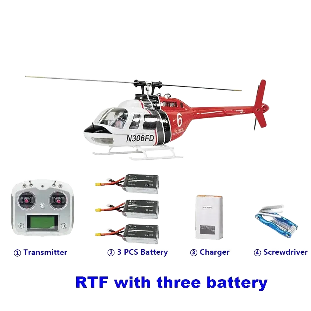Flywing Bell 206 RC Helicopter V3 6CH GPS Altitude Hold - petguardiansupplies petguardiansupplies Toys & Hobbies
