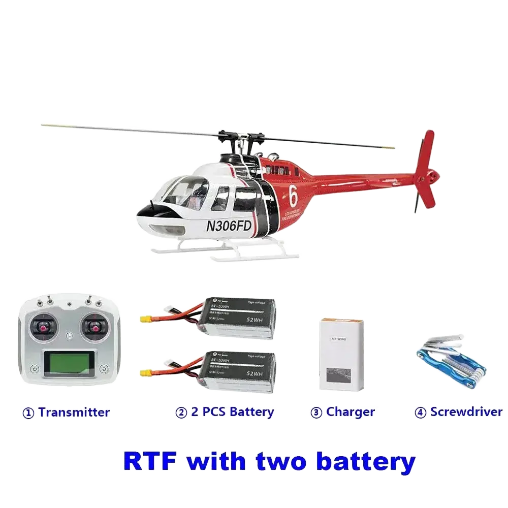 Flywing Bell 206 RC Helicopter V3 6CH GPS Altitude Hold - petguardiansupplies petguardiansupplies Toys & Hobbies