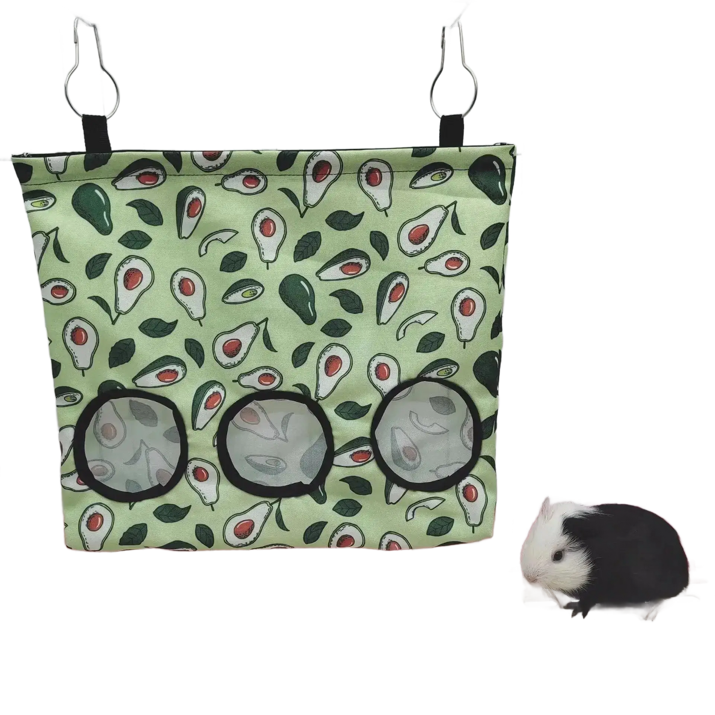 Guinea Pigs 2/3 Holes Hay Feeding Bags Strawberry Printed - petguardiansupplies petguardiansupplies Pet Supplies