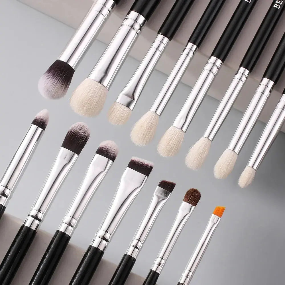 BEILI Black 10-19Pcs Makeup Brushes Natural Synthetic Hair Set.
