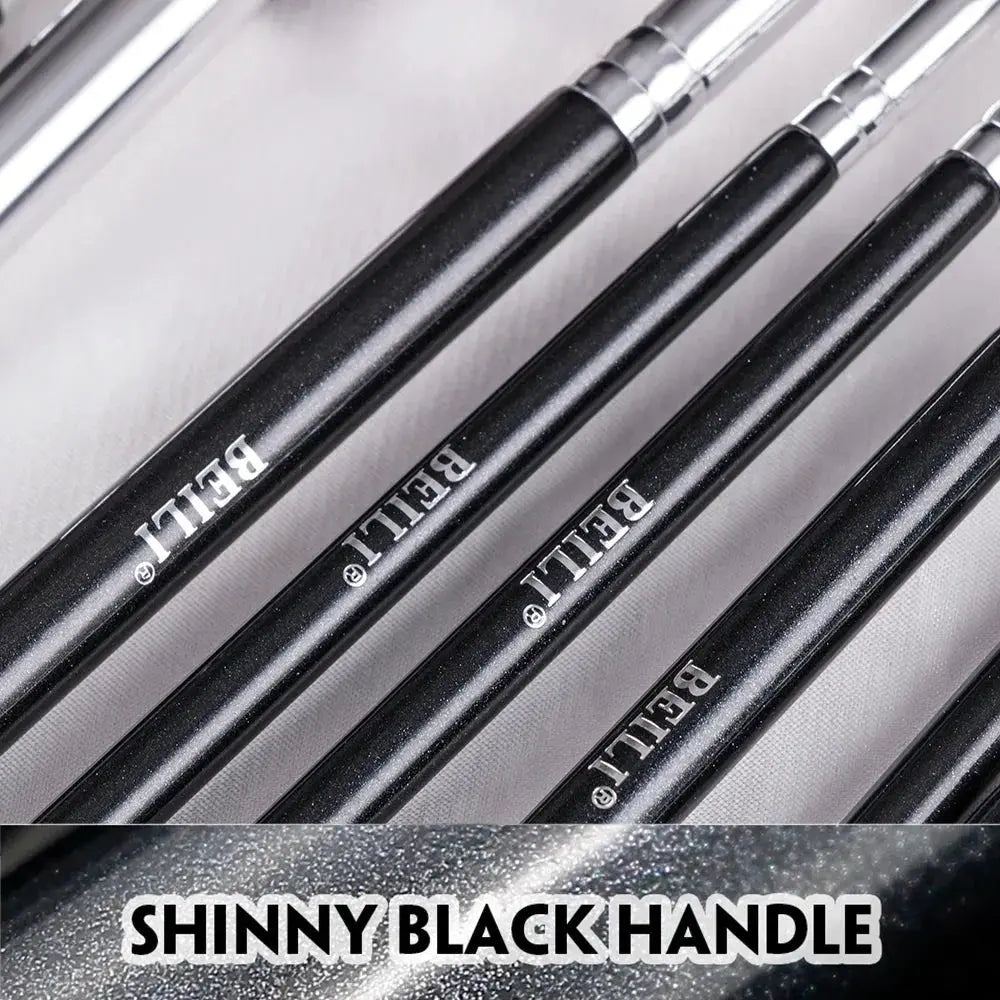 BEILI Black 10-19Pcs Makeup Brushes Natural Synthetic Hair Set.