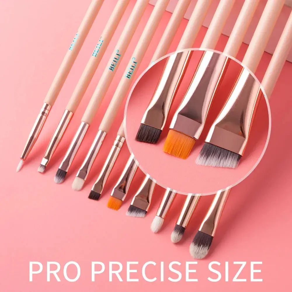 BEILI Black 10-19Pcs Makeup Brushes Natural Synthetic Hair Set.
