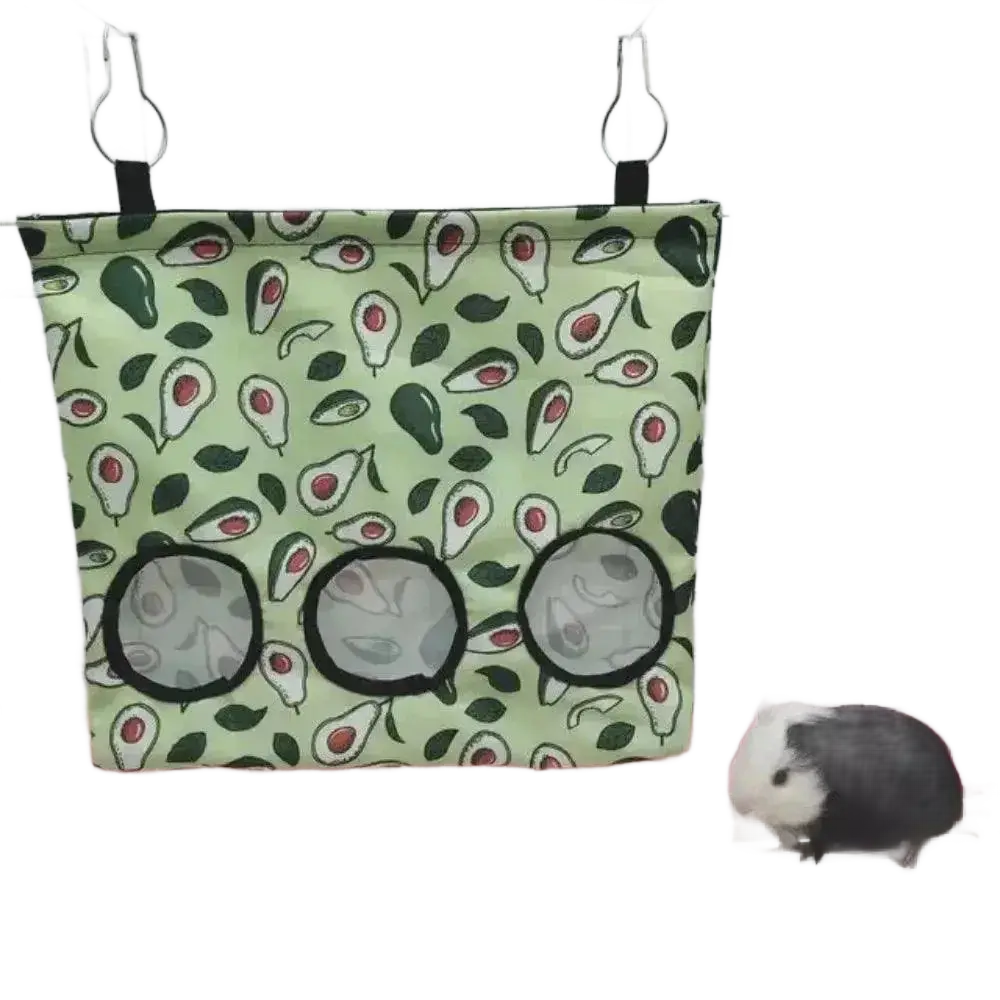 Hanging Feeding Bag Pet Hay Bag for Guinea Pigs Rabbit Feeder.