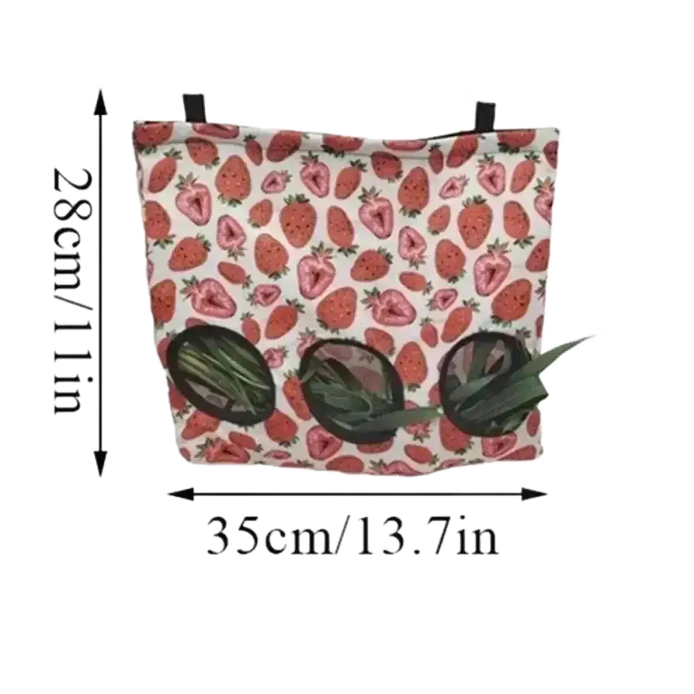 Hanging Feeding Bag Pet Hay Bag for Guinea Pigs Rabbit Feeder.