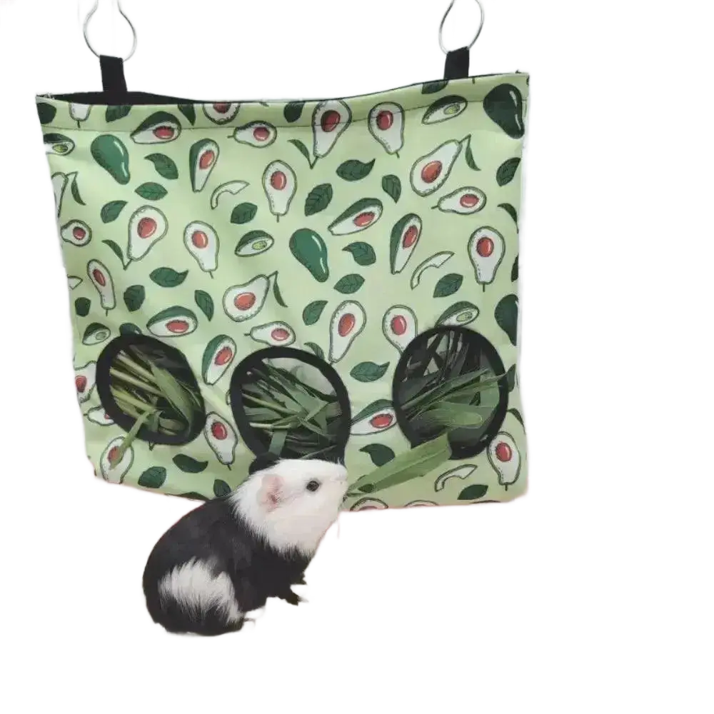 Hanging Feeding Bag Pet Hay Bag for Guinea Pigs Rabbit Feeder.