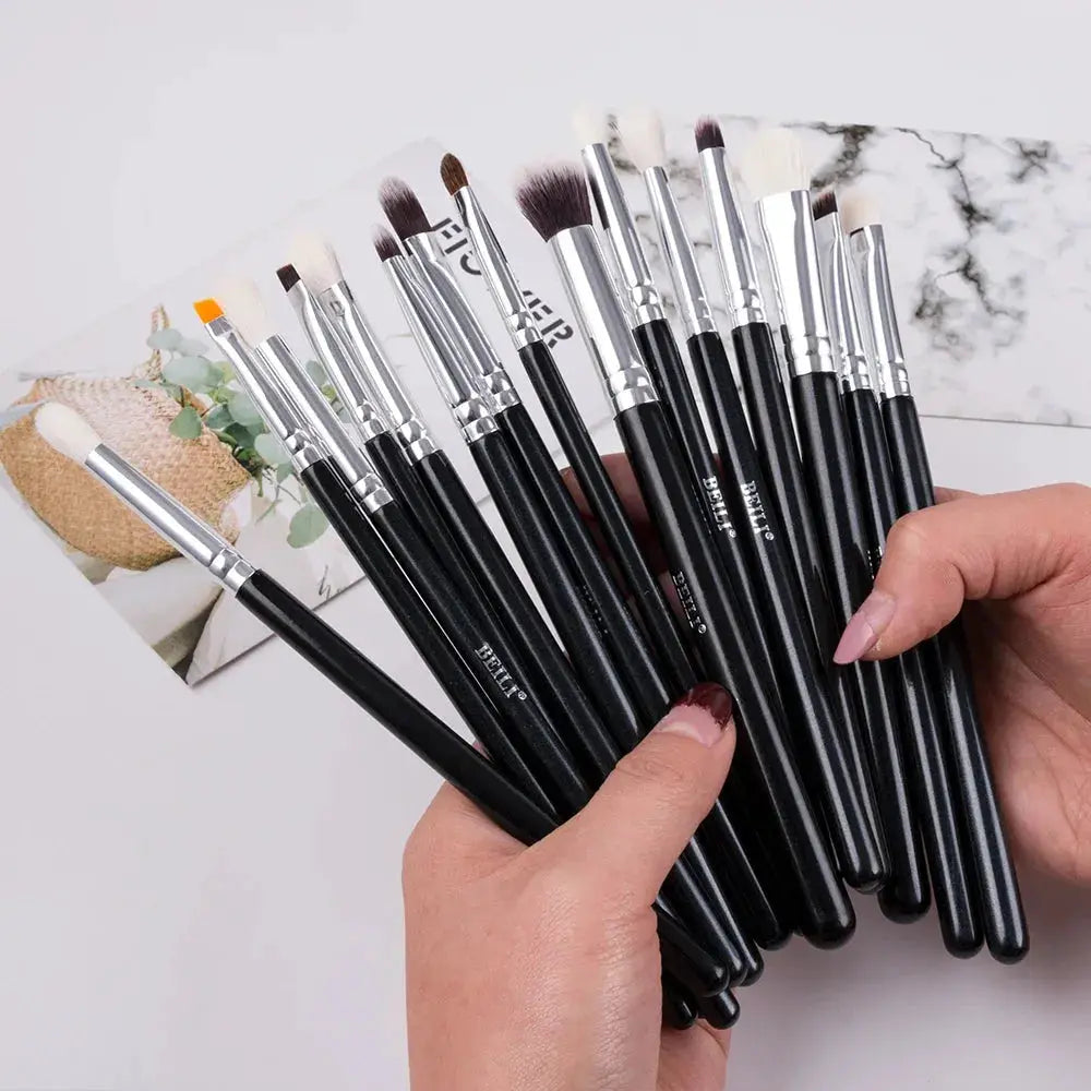 BEILI Black 10-19Pcs Makeup Brushes Natural Synthetic Hair Set.