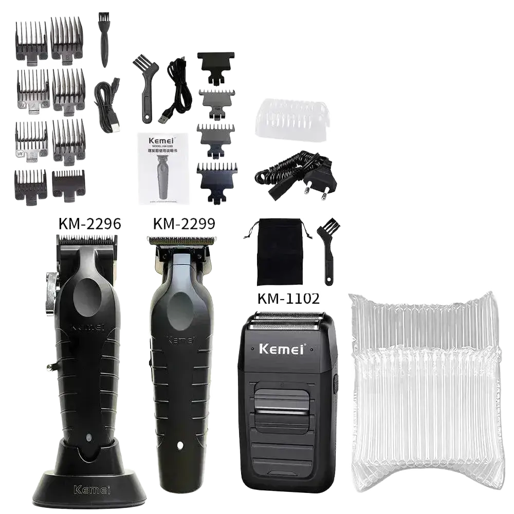 Kemei KM-2296 KM-2299 KM-1102 Hair Clipper Kit for Men - petguardiansupplies petguardiansupplies Beauty & Health