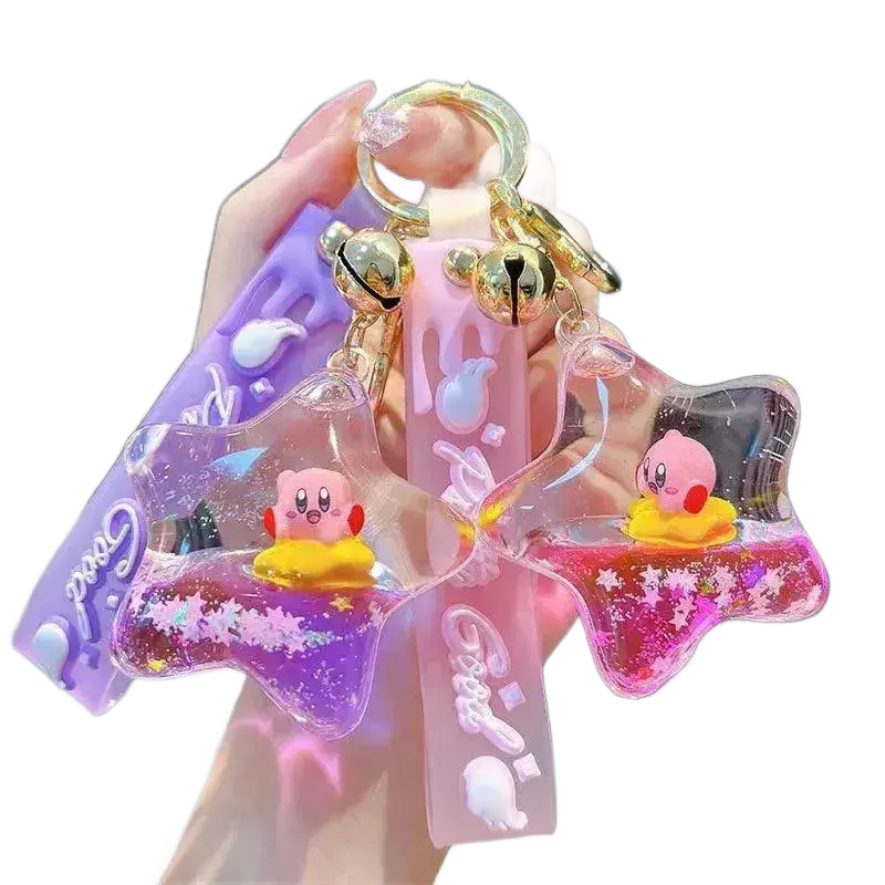 Keychain Cartoon Quicksand Bottle Bag Pendant Gift for Kids.