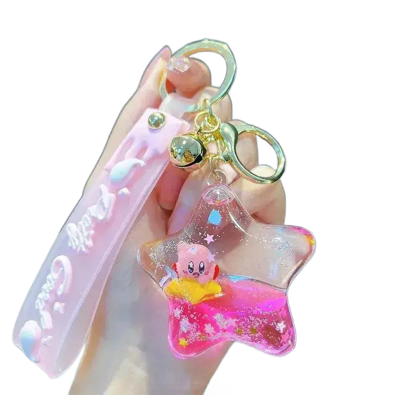 Keychain Cartoon Quicksand Bottle Bag Pendant Gift for Kids.