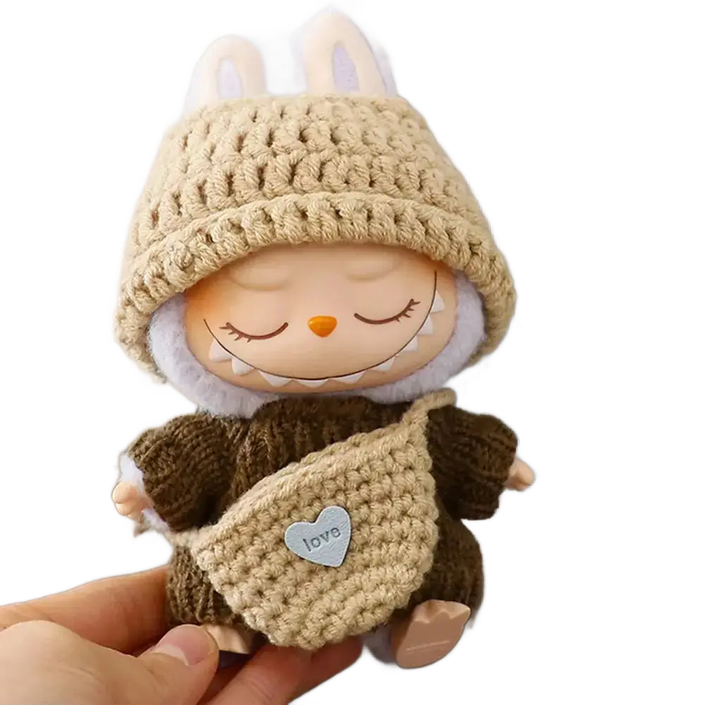 Labubu Mini Plush Doll Clothes Outfit Accessories Set.