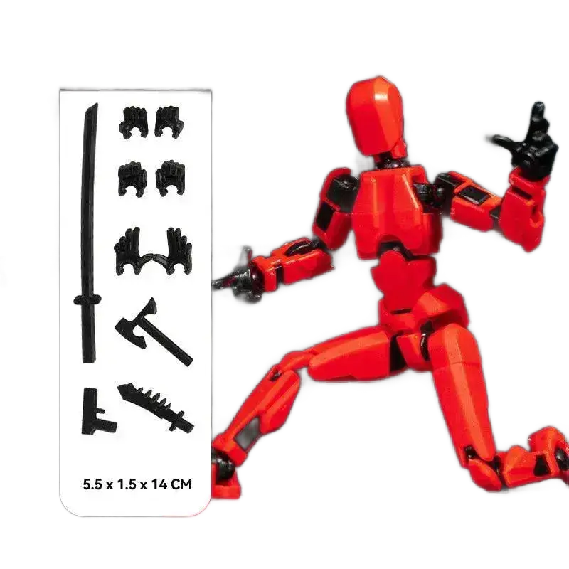 Lucky 13 Figure Toys Dummy 3D Printed Robot Action Figures.