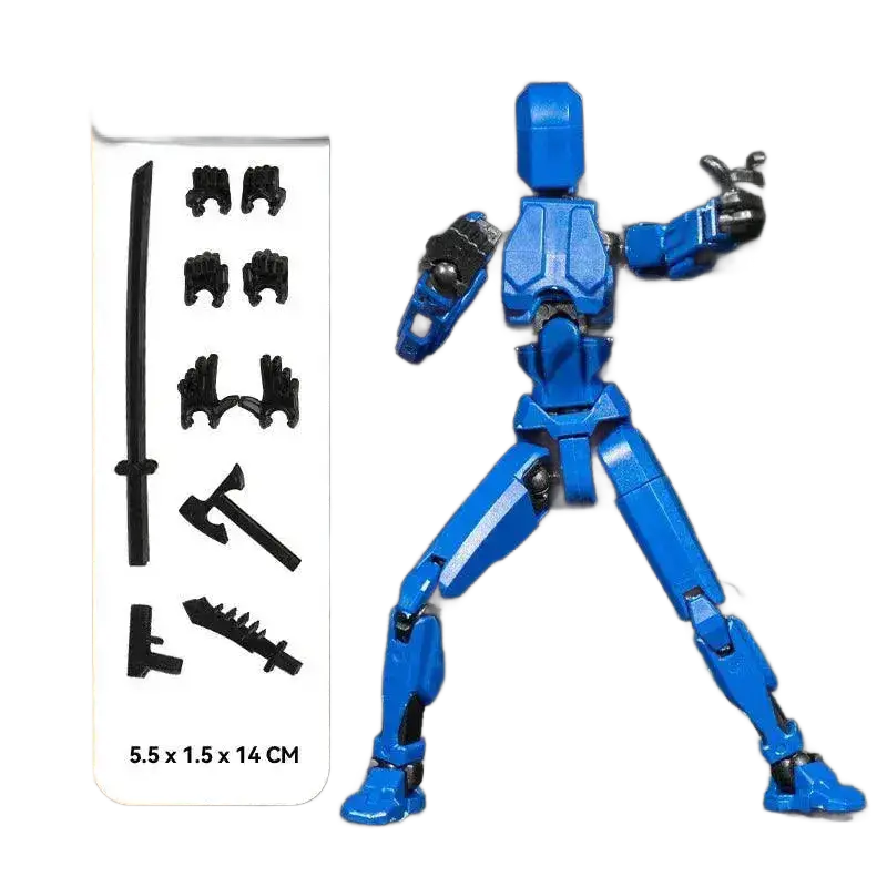 Lucky 13 Figure Toys Dummy 3D Printed Robot Action Figures.
