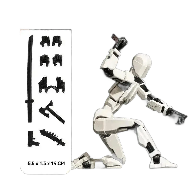 Lucky 13 Figure Toys Dummy 3D Printed Robot Action Figures.