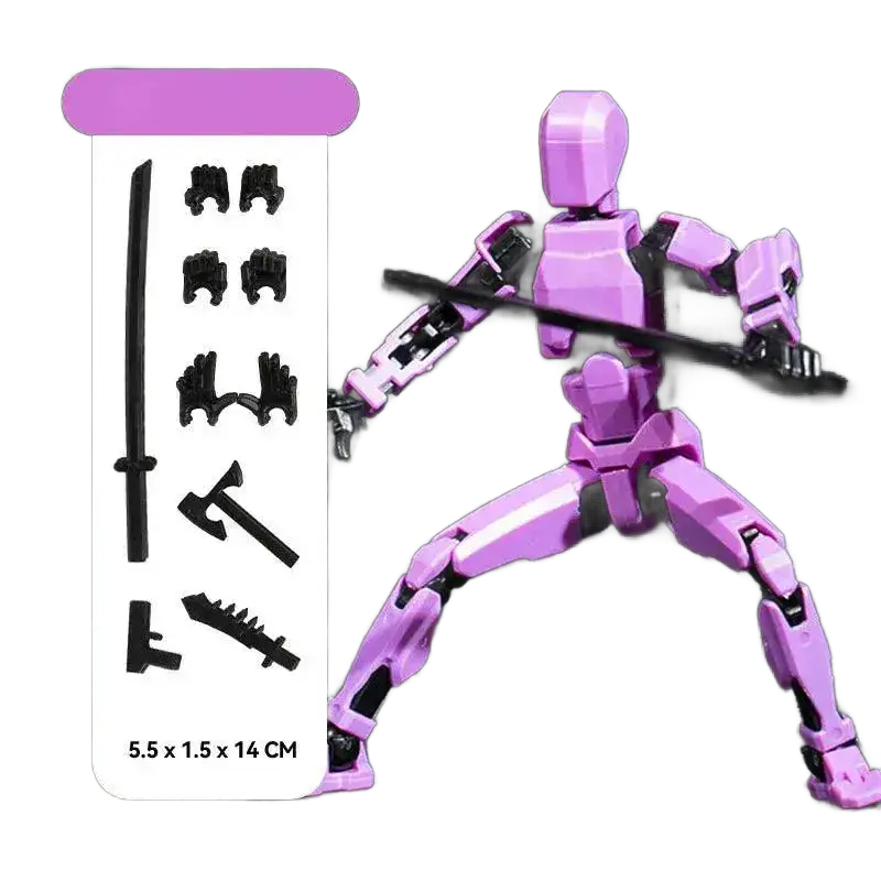 Lucky 13 Figure Toys Dummy 3D Printed Robot Action Figures.
