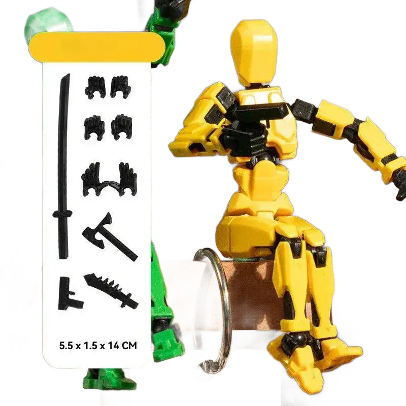 Lucky 13 Figure Toys Dummy 3D Printed Robot Action Figures.