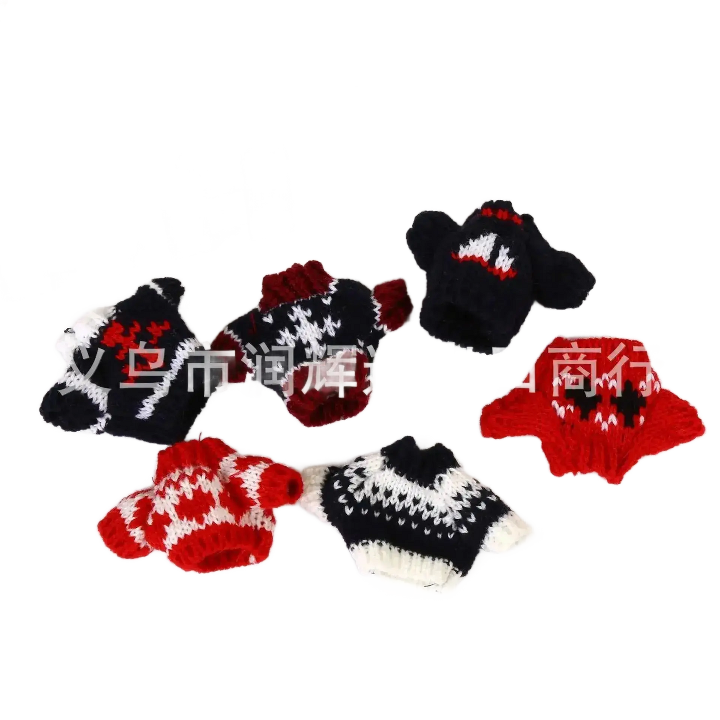 Mini Knit Sweater Doll Clothes Floral Yarn Clothes Plush Doll Toy Fuzzy Pullover Sweater Accessories - petguardiansupplies petguardiansupplies Toys & Hobbies