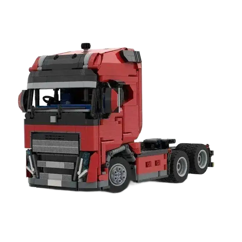 New MOC-123272 Truck Head Trailer Model Building Block Toy.