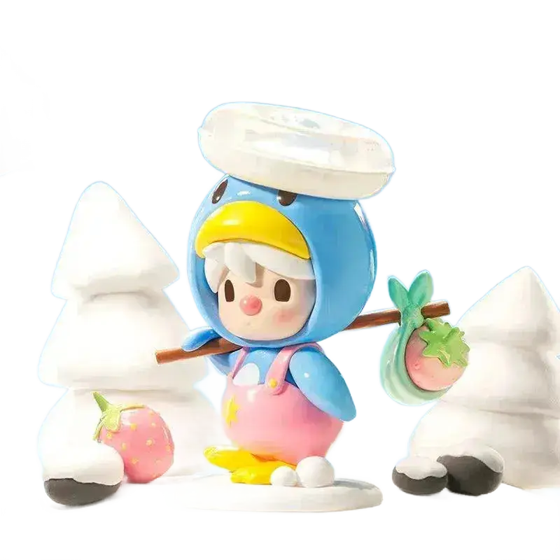 POP MART Sweet Bean Fruit World Adventure Series Figures.
