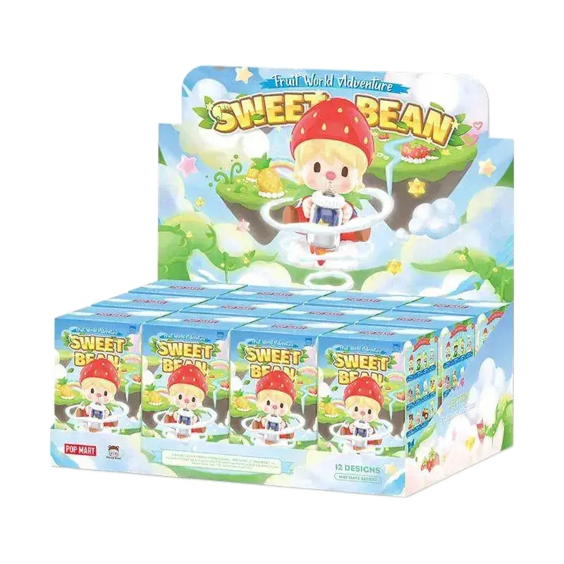 POP MART Sweet Bean Fruit World Adventure Series Figures.