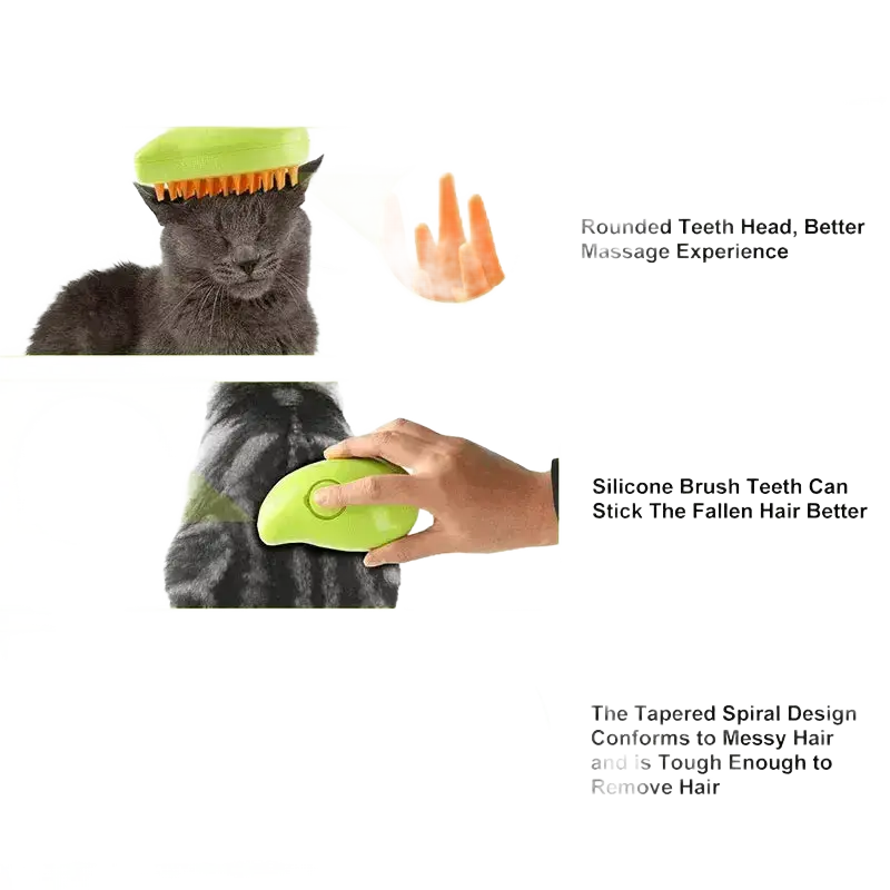 Pet Hair Removal Brush Cat Dog Electric Spray Comb.