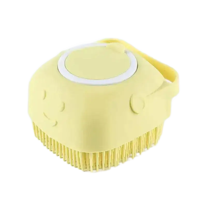 Pet Shower Brush Soft Silicone Massager Cleaning Tool Comb.
