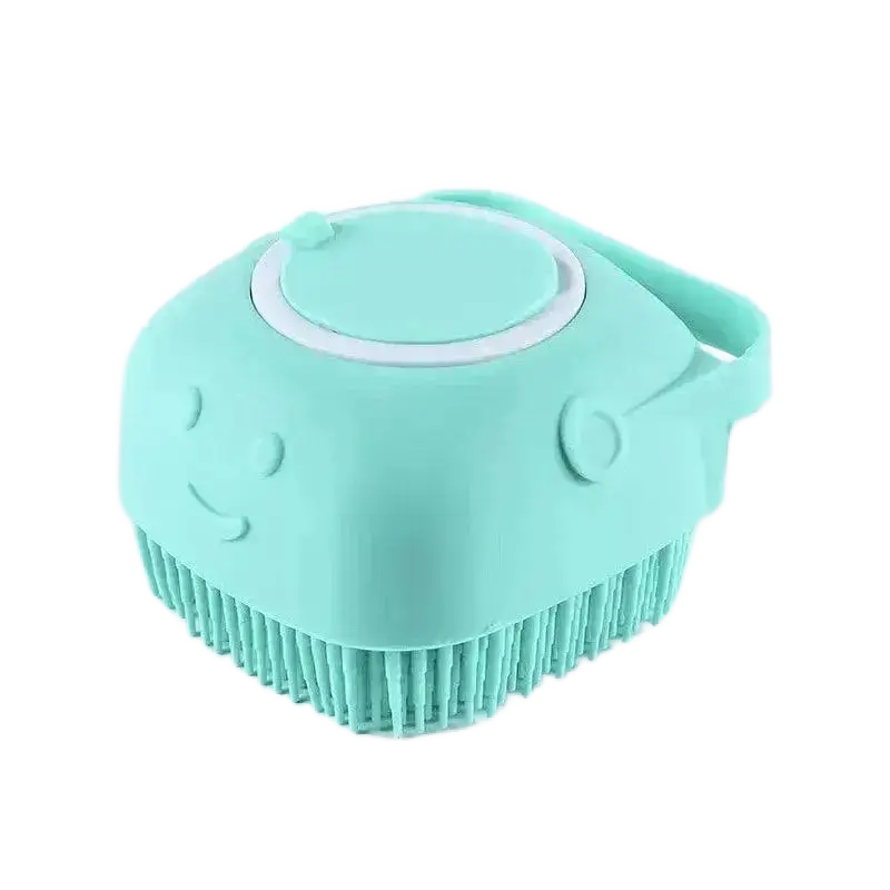 Pet Shower Brush Soft Silicone Massager Cleaning Tool Comb.