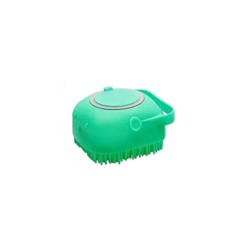 Pet Shower Brush Soft Silicone Massager Cleaning Tool Comb.