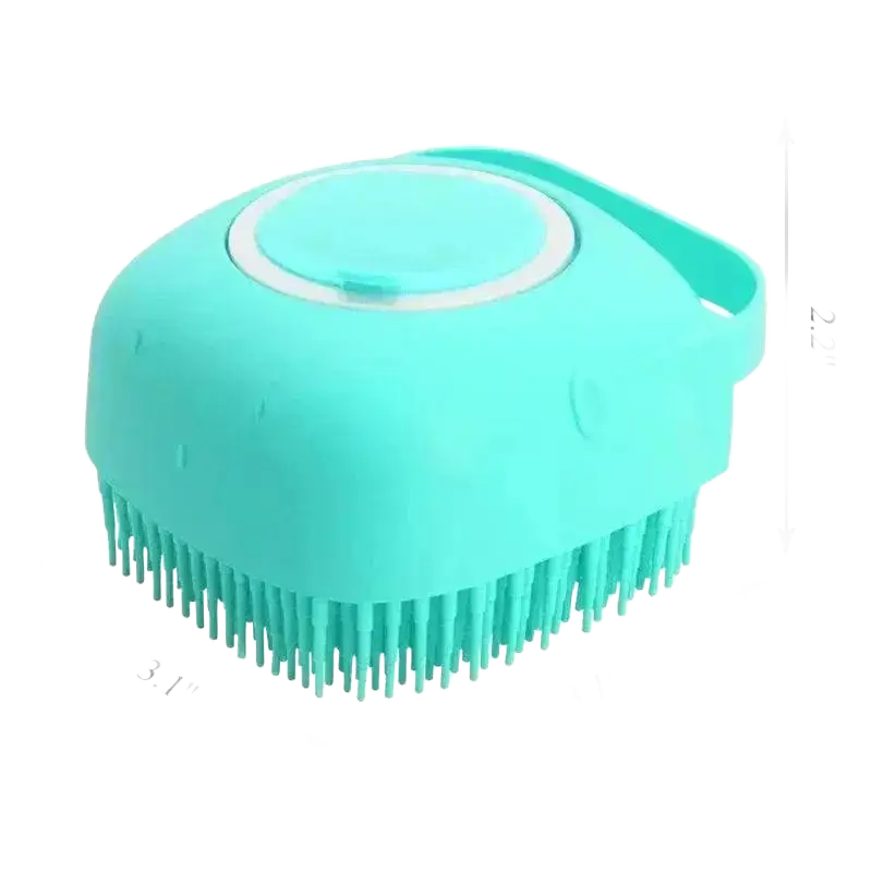 Pet Shower Brush Soft Silicone Massager Cleaning Tool Comb.