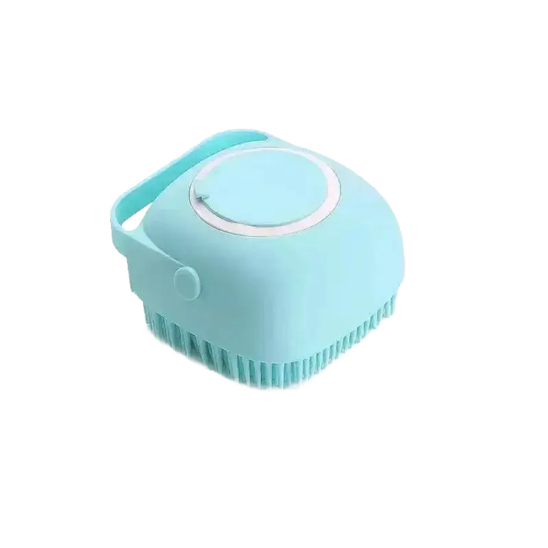 Pet Shower Brush Soft Silicone Massager Cleaning Tool Comb.