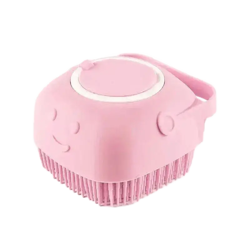 Pet Shower Brush Soft Silicone Massager Cleaning Tool Comb.