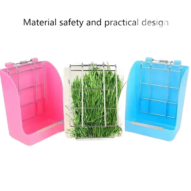 Rabbit Feeder Holder Hay Feeding Dispenser For Small Animals.