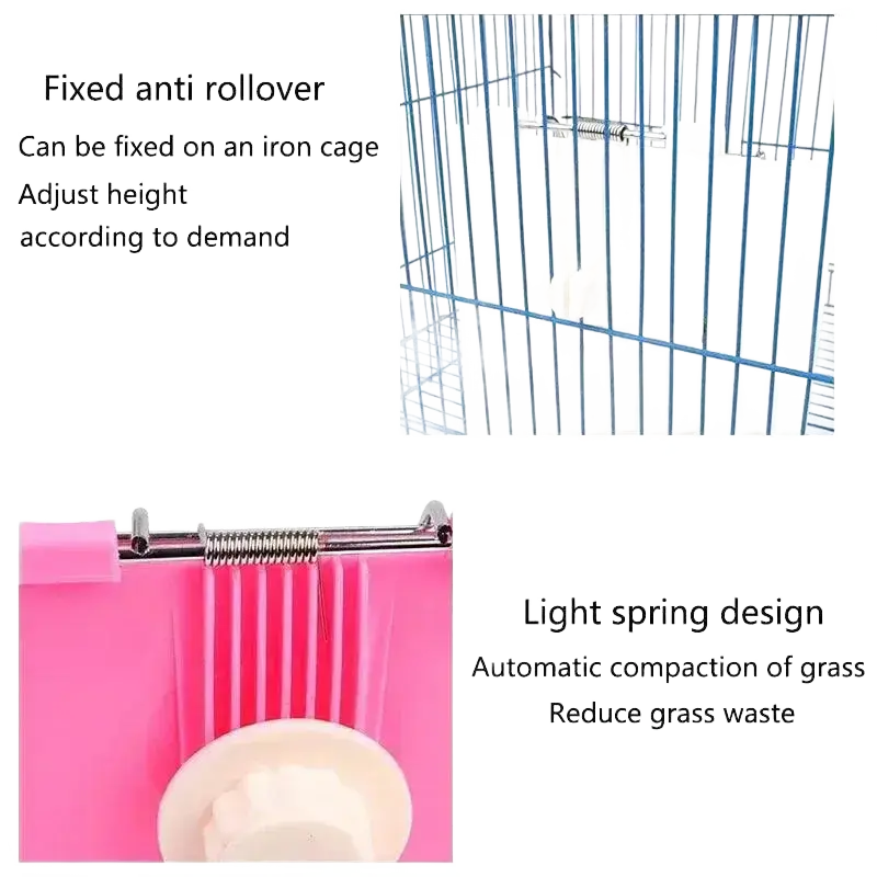 Rabbit Feeder Holder Hay Feeding Dispenser For Small Animals.