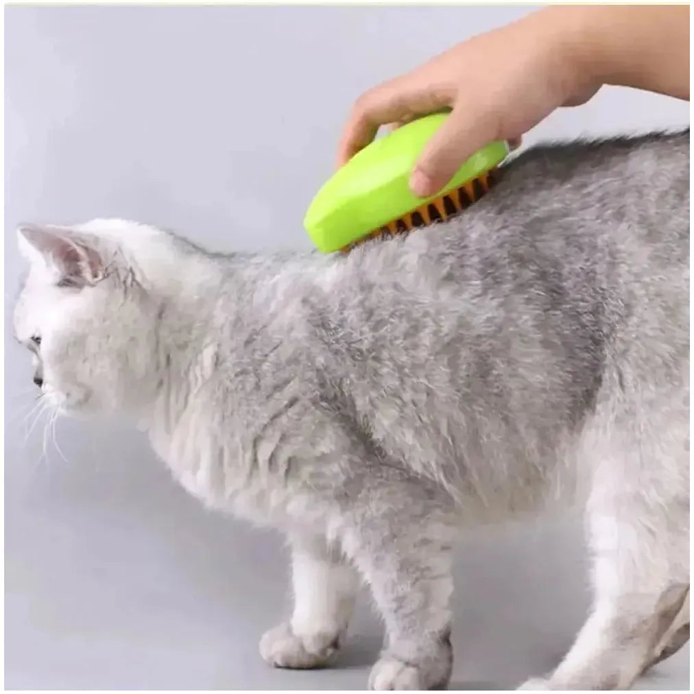 Cat Dog Steamy Brush Electric Sprayer 3 in 1 Grooming Tool.