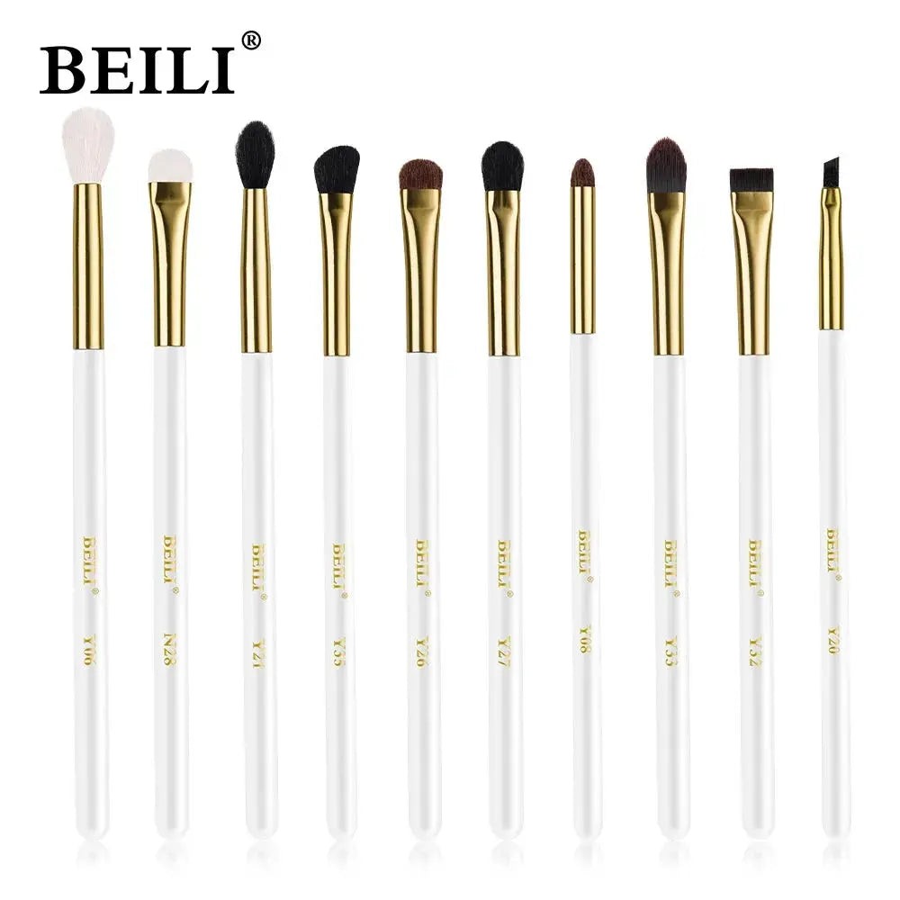 BEILI Black 10-19Pcs Makeup Brushes Natural Synthetic Hair Set - petguardiansupplies Beauty & Health